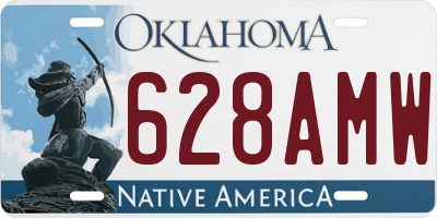 OK license plate 628AMW