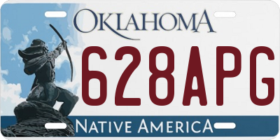 OK license plate 628APG