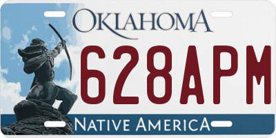 OK license plate 628APM