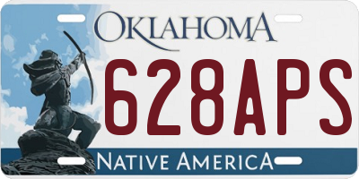 OK license plate 628APS