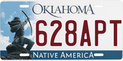 OK license plate 628APT