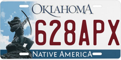 OK license plate 628APX