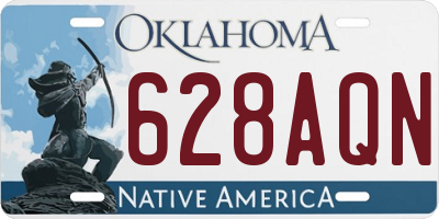 OK license plate 628AQN