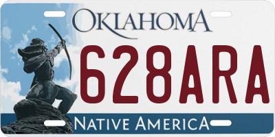 OK license plate 628ARA
