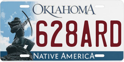 OK license plate 628ARD