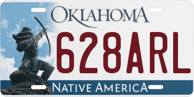 OK license plate 628ARL