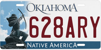 OK license plate 628ARY