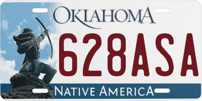 OK license plate 628ASA