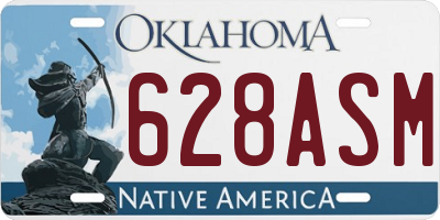 OK license plate 628ASM