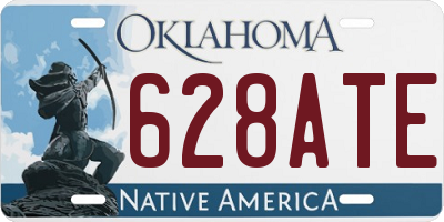 OK license plate 628ATE