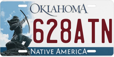 OK license plate 628ATN
