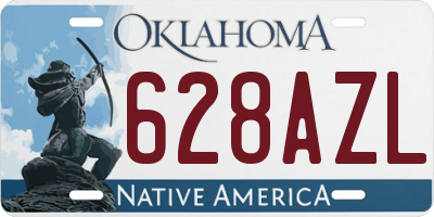 OK license plate 628AZL