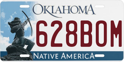 OK license plate 628BOM