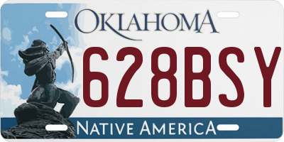 OK license plate 628BSY