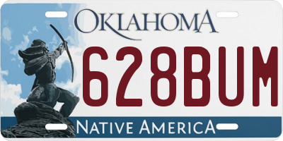 OK license plate 628BUM
