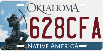 OK license plate 628CFA