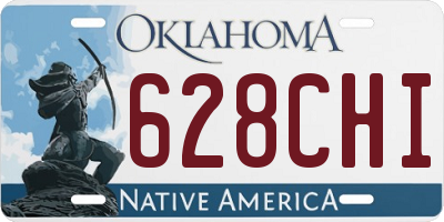 OK license plate 628CHI