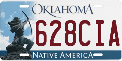 OK license plate 628CIA