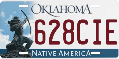 OK license plate 628CIE