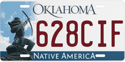 OK license plate 628CIF