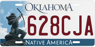 OK license plate 628CJA