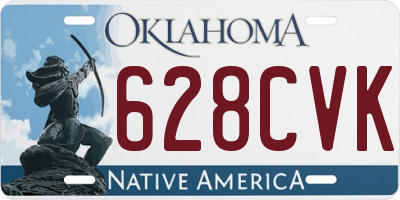 OK license plate 628CVK