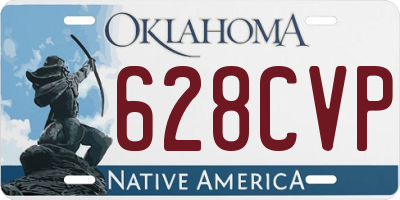 OK license plate 628CVP