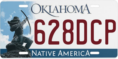OK license plate 628DCP