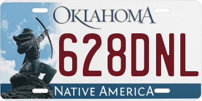 OK license plate 628DNL