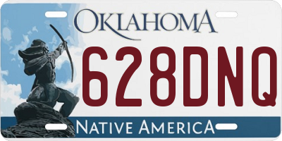 OK license plate 628DNQ