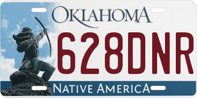 OK license plate 628DNR