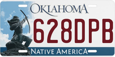 OK license plate 628DPB