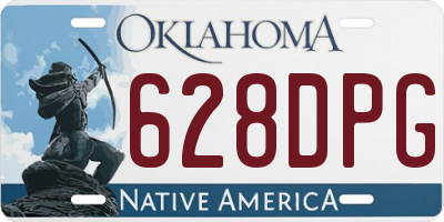 OK license plate 628DPG