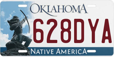 OK license plate 628DYA