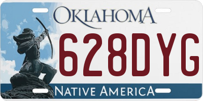 OK license plate 628DYG
