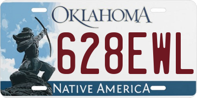 OK license plate 628EWL