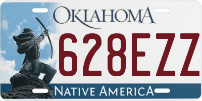 OK license plate 628EZZ