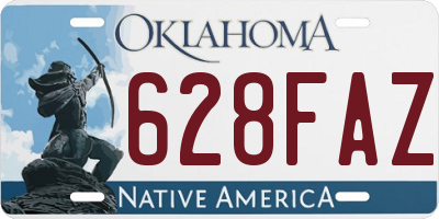 OK license plate 628FAZ