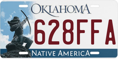 OK license plate 628FFA