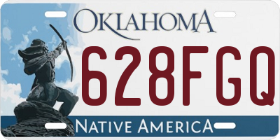 OK license plate 628FGQ