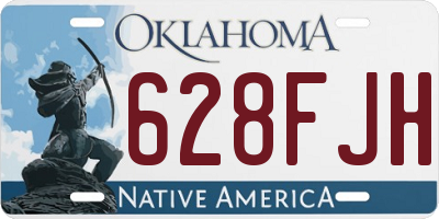 OK license plate 628FJH