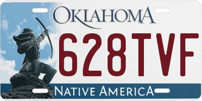 OK license plate 628TVF