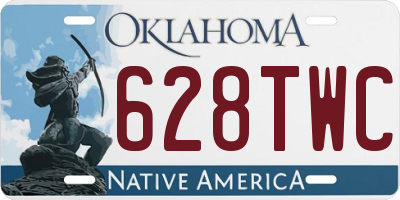 OK license plate 628TWC