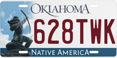 OK license plate 628TWK