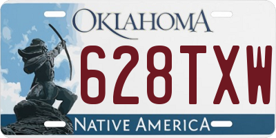 OK license plate 628TXW