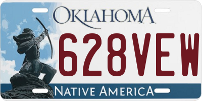 OK license plate 628VEW