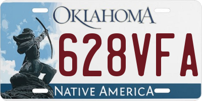 OK license plate 628VFA