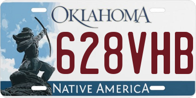 OK license plate 628VHB