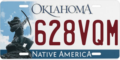 OK license plate 628VQM