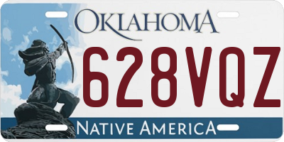 OK license plate 628VQZ